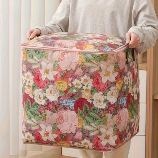 Floral Folding Woven Bag