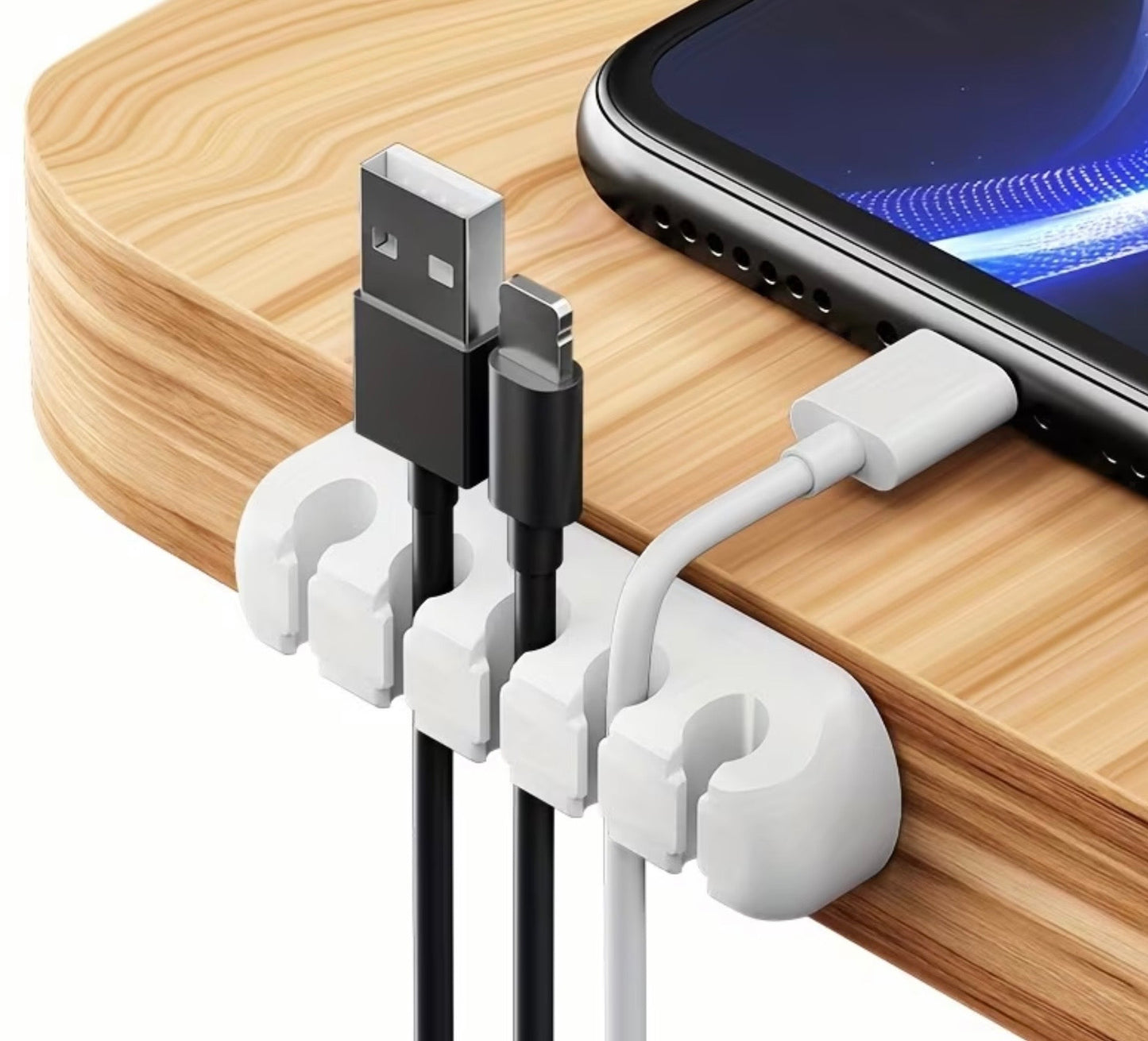 Cable Organizers; Strong Self-Adhesive Silicone