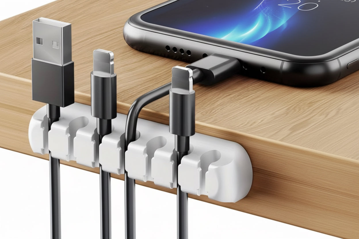 Cable Organizers; Strong Self-Adhesive Silicone