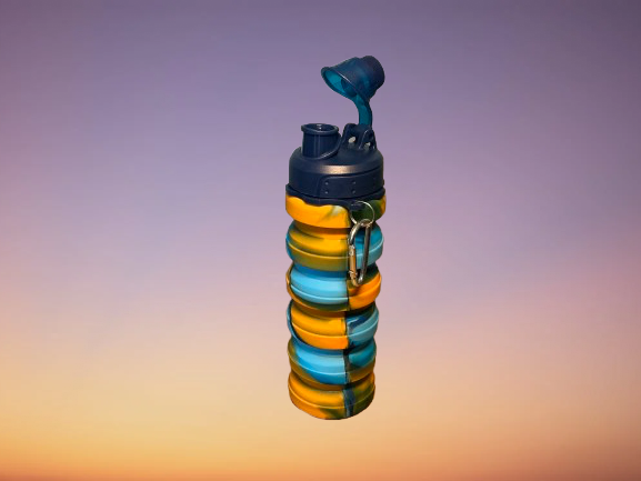 Collapsible Silicone Water Bottle Multicoloured