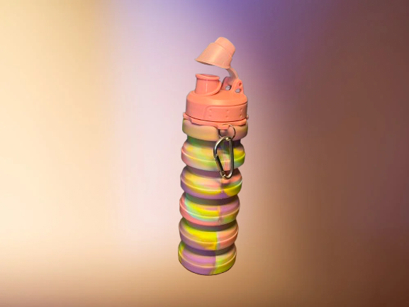 Collapsible Silicone Water Bottle Multicoloured