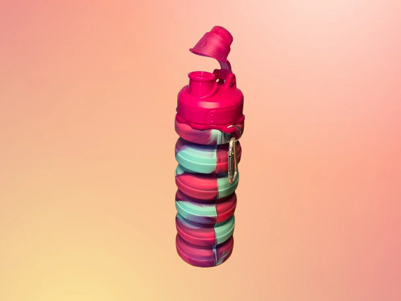 Collapsible Silicone Water Bottle Multicoloured